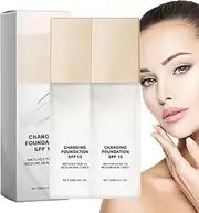 Skye Color-Changing Magic Foundation, Magical Color Changing Foundation, All Day FlawlessFoundation ColorChanging Magic Makeup (2pcs)