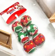 6pk KONG Holiday Christmas SqueakAir Tennis Balls Squeaky S-L Dog Fetch Toy 2.5"