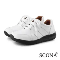 在飛比找momo購物網優惠-【SCONA 蘇格南】全真皮 樂活舒適減壓機能健走鞋(白色 