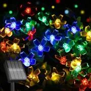 Solar String Lights for Outside,50 LED Solar Flower String Lights Outdoor Wat...