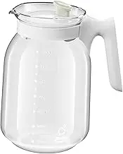 WeiLaiKeQi Glass Water Pitcher with Lid and Handle Large1.8L Beverage Pitcher for Office Parties Kitchen Home