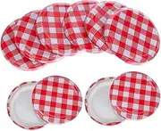 SUPVOX Wide Mouth Mason Jar Caps 20 Pcs Iron Lids Reusable Canning Covers Leakproof Storage Lids for Home Commercial Use