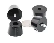 3/4" Height x 1 1/4" OD Rubber Feet for Amps & Speakers + Mounting Screws