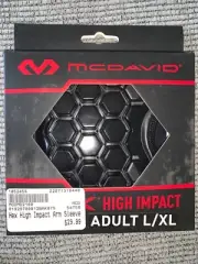 McDavid Adult Hex Force High Impact Arm Sleeve Sz. L/XL NEW MD21000 BLACK