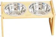 Dog Food Bowl Stand - Adjustable Tilted Elevated Dog Food Bowl,Washable Removable Pet Feeder for Home Apartment Kitchen Dining Indoor Outdoor