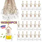 Car Air Freshener Diffuser Empty Mini Glass Bottle Perfume Hanging Ornament Bulk