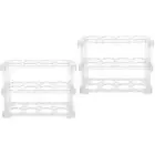 2 Count Fridge Storage Containers Refrigerator Egg Tray Grid