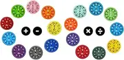 18 Pcs Math Fidget Spinner, Multiplication Game Fidget Toys for Kids, Addition and Subtraction Fidgets for Classroom School Home, Brain Improvement Tool