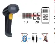 2D Wired scanner Scanner Plug and Play High-speed Read 1D2D Qr code on Paper Product or screen for Inventory Library A5D-A Wired