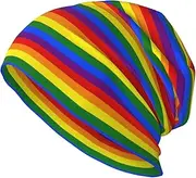 [JBYJBX] Rainbow. Print Casual Slouchy Beanie Hip-Hop Soft Lightweight Running Beanie Adult Hats Men Women