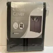 WHITMOR 6779-4866 DOUBLE ROD CLOSET / CLOTHING STORAGE COVER - New Zip-up Gray
