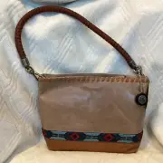 The Sak Beaded Shitake Indio Leather Small Shoulder Purse NEW Satchel 10578 $149
