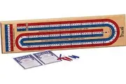 3-Track Color Coded Wooden Cribbage Game