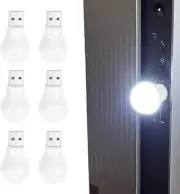 6Pack USB Plug in Night Lights,Mini LED USB Lights Bulbs,Portable Small USB