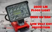 Low Volt Cut For Milwaukee Focus Flood Light for 18V Milwaukee Battery Work LED