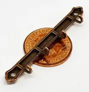 Dolls House 4 Metal Hooks On A Bar Coat Kitchen Tumdee 1:12 Scale Miniature CP