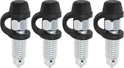 4 Sets Motorcycle Brake Caliper Bleed Screw Bleeding Bleed Nipple Screw M7x1mm with Dust Cap Compatible with Suzuki Compatible with Honda