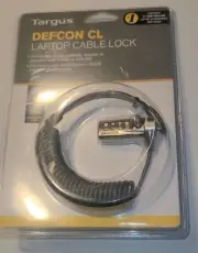 Targus DEFCON CL Laptop Computer Cable Lock - Resettable 4 Digit-Code