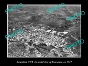 OLD LARGE HISTORIC PHOTO OF JERUSALEM AERIAL VIEW OF THE CITY c1917 WWI