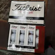 Titleist DT-90 Wound 90 Golf Ball 12 Pack With Wells Fargo Coach Logo BRAND NEW