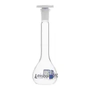 Eisco Volumetric Flask, 25mL - Boro Glass, PE Stopper, QR Code Marking for Cert