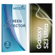 [3 Pack] Samsung Galaxy S23 Ultra (6.8") Premium Clear Edge-to-Edge Full Coverage Hydrogel Screen Protector Film by MEZON (Galaxy S23 Ultra, Hydrogel) – FREE EXPRESS