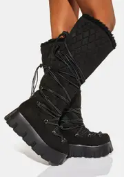 Midnight To The Moon Platform Boots