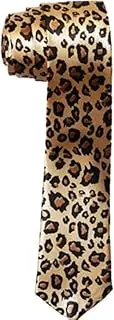 [BUCKLE CITY] Leopard Animal Print Skinny Tie
