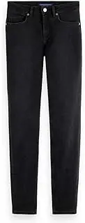 [Scotch & Soda] Women's Core Bohemienne Mid Rise Skinny Black Coast Jeans, Black