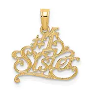 14K Yellow Gold #1 Sister Charm