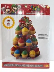 Super Mario Stand Cupcake Treat New Holds 24 Cupcakes Birthday Party