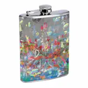 Art Em2 Flask 8oz Stainless Steel Hip Drinking Whiskey