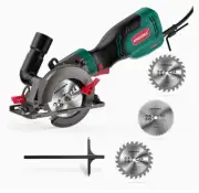 Electric Circular Saw, HYCHIKA 6.2A Mini Circular Saw with 3Blades(4-1/2"),...