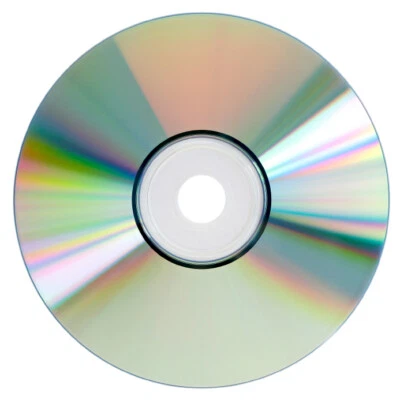 10 Blank 52X CD-R CDR Silver Shiny Top 700MB Media Disc in Paper Sleeves No Logo