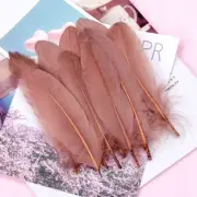 50-200Pcs Natural Black Goose Feather 15-20Cm Wedding Party Carnival Goose Plume