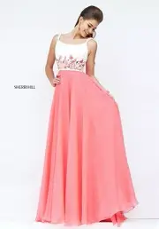 Sherri Hill Dress 50410, Coral/Multi, Size 10