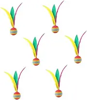 Yardwe Practicing Badminton Toy Set 6pcs Interactive and Wear-Resistant Badminton Toys