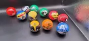 Rare 2010 Marvel Buildable Balls Heroes 11 Sealed Figures Wolverine Spider-Man