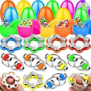 12 Pack Prefilled Easter Eggs Filled Fidget Toys for Boys, Basket Stuffers 6 Flippy Roller Chain and 6 Six Roller Bike Chain Easter Gifts for Old Kids Teens Adults Party Favor Easter Basket Essential