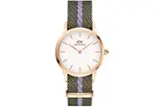 Daniel Wellington DW00100680 Black Dial Green Textile Womens Watch