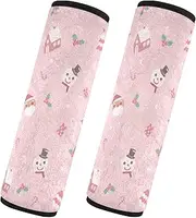 Car Seat Belt Pads Set of 2 Breathable Car Seatbelt Shoulder Cover Camera Bag Strap Cover Car Accessories for Adults and Kids M Christmas Symbol Pattern