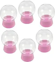 Alipis 6pcs Globes Fillable Craft Ornaments for Christmas Home Decoration with Base and Lid Create Unique Snow Scenes Transparent Design for Creative Freedom