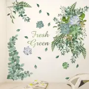 Removable Wall Mural Self-adhesive Potted Plant Decals Home Decor