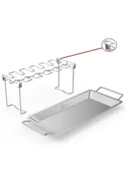Chicken Wing & Leg Rack for Grill Smoker or Oven - Stainless Steel (a)