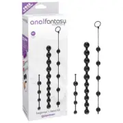 Collection Beginners Kit Black Anal Beads Set Of 3 Cords