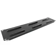 Penn Elcom 2U Rack Panel Steel Flanged Louvre Vented Black R1268/2UVK-Audio Rack