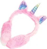 [NOLITOY] Winter Ear Muffs Boys and Girls Unicorn Earmuff Ear Warmer Headband Plush Boys and Girls Earmuff Random