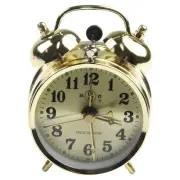 Horseshoe Mechanical Gold Alarm Clock Manual Wind Up Vintage Metal Clock Cute