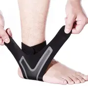 Ankle Support Brace Sport Adjustable Protector Compression Elastic Foot Wrap 1 Pair