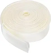 uxcell Double Fold Bias Tape for Sewing 4/5 Inch x 5.5 Yards Satin Pre-fold Continuous Binding Tape for Seaming Quilting Hemming Binding DIY Crafts, Beige White